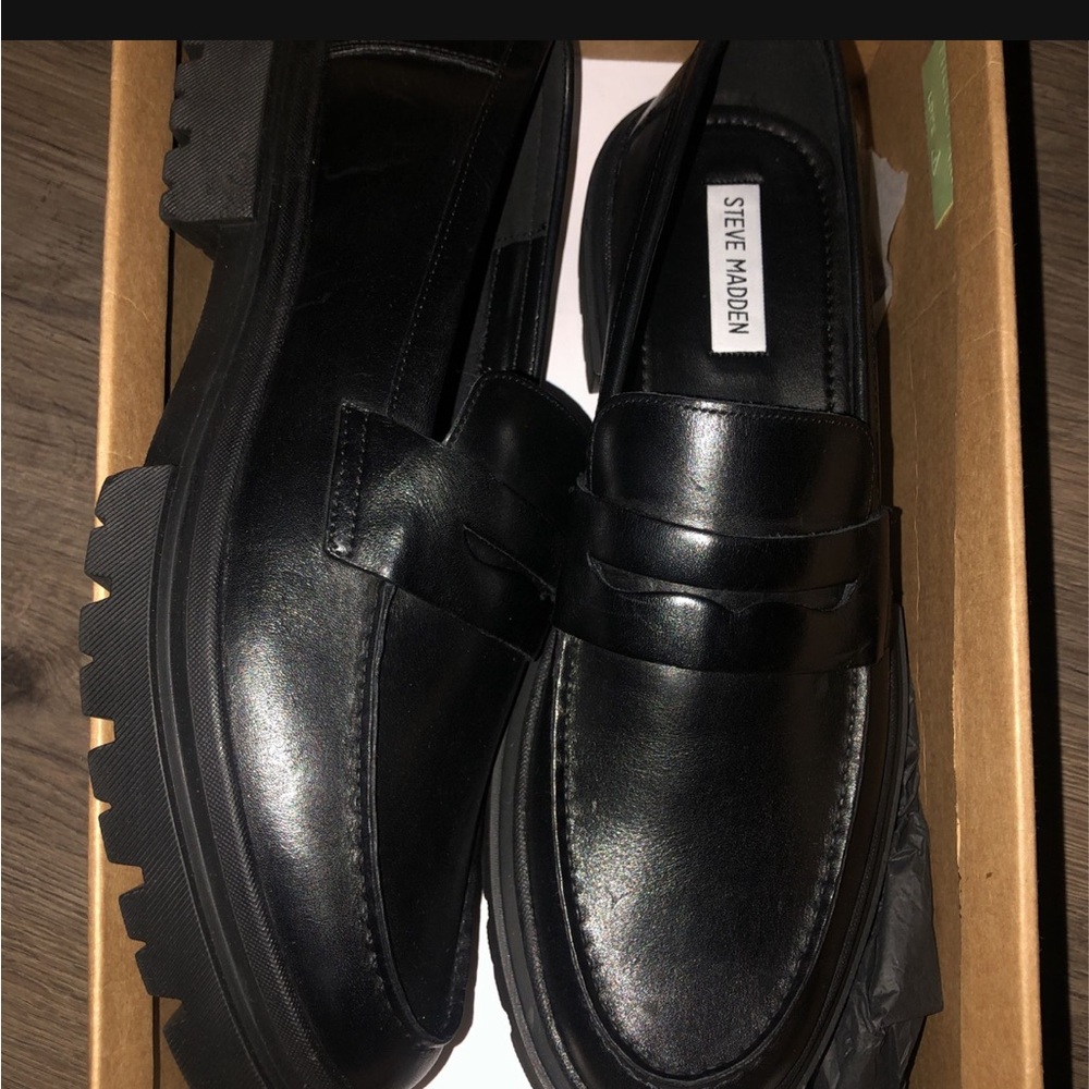 Steve Madden Men's Black Loafers